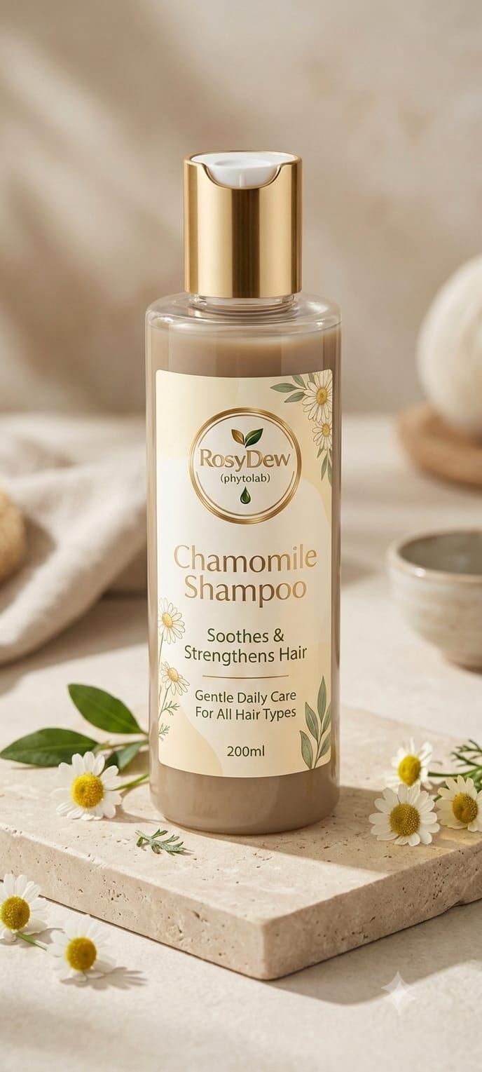 RosyDew Phytolab Chamomile Gentle Care Shampoo | Soothing & Nourishing Herbal Shampoo | For Soft, Smooth & Healthy-Looking Hair